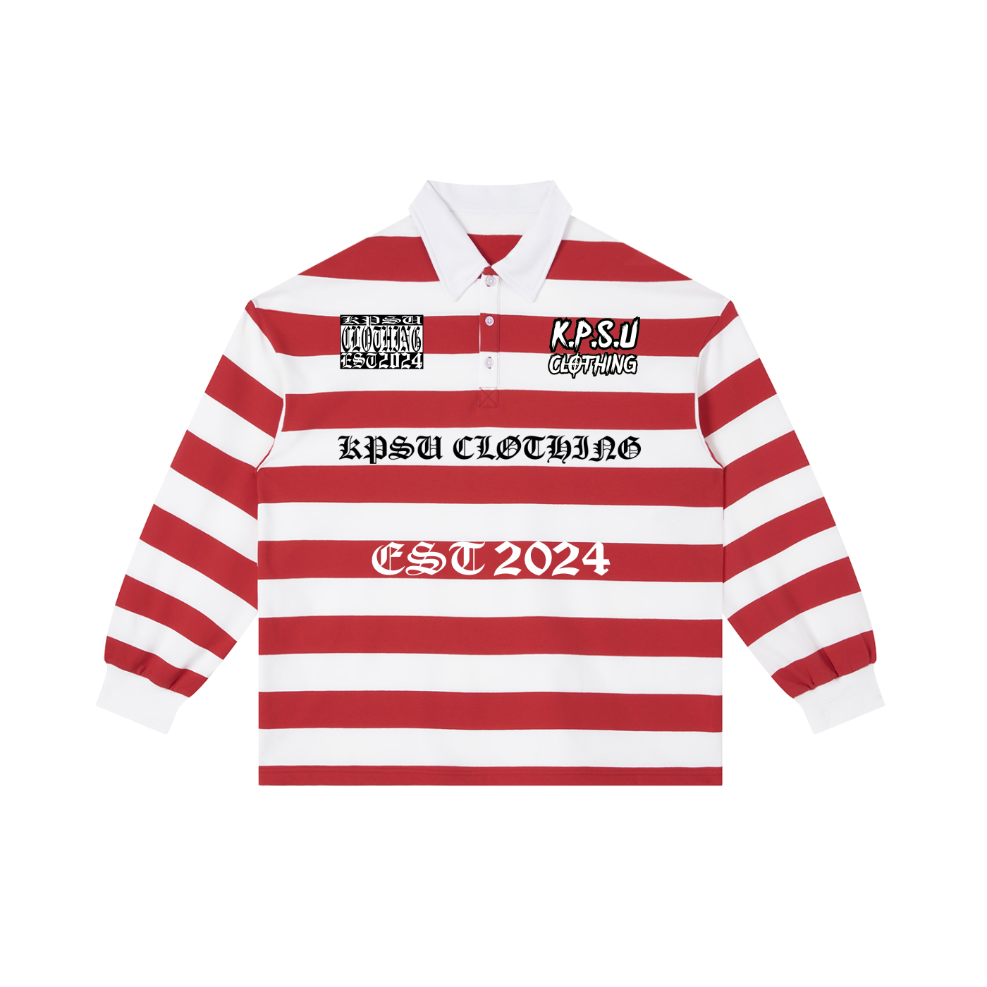 "KPSU" RED N WHITE POLO