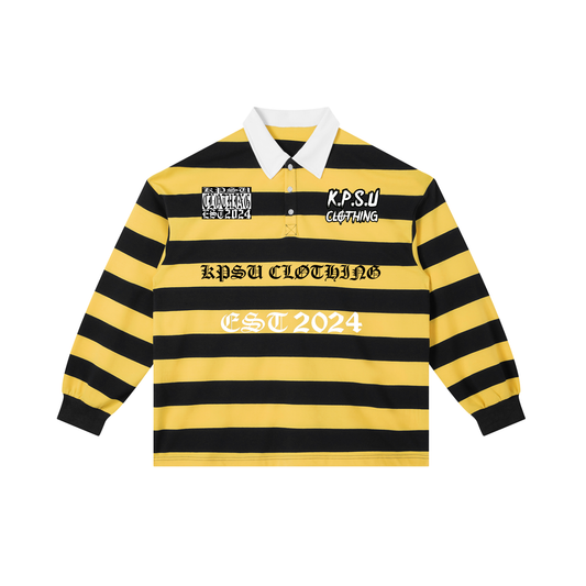 "KPSU" YELLOW N NAVY BLUE POLO