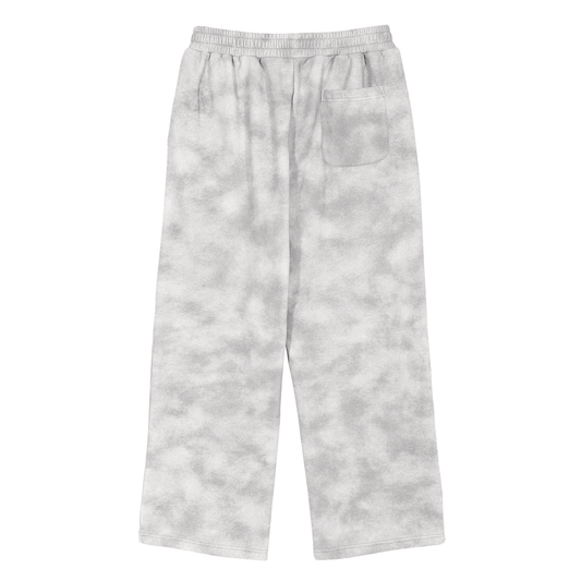 "KPSU" DIRTY WASHED WIDE LEG SWEATPANTS